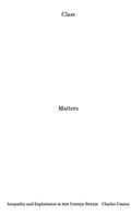 Cover: Class Matters - Pluto Press