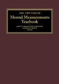 Cover: The Twentieth Mental Measurements Yearbook - Buros Institute of Mental Measurements,U.S.