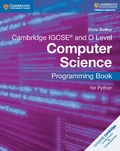 Cover: Cambridge IGCSE (R) and O Level Computer Science Programming Book for Python - Cambridge University Press