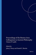 Cover: Proceedings of the Boston Area Colloquium in Ancient Philosophy - University Press of America