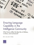 Cover: Ensuring Language Capability in the Intelligence Community - RAND