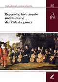 Cover: Repertoire, Instrumente und Bauweise der Viola da gamba - Wi&szlig;ner-Verlag