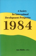 Cover: A Society for International Development - Duke University Press