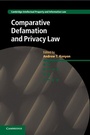 Cover: Comparative Defamation and Privacy Law - Cambridge University Press