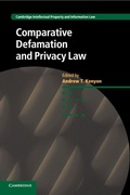 Cover: Comparative Defamation and Privacy Law - Cambridge University Press
