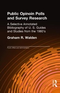 Cover: Public Opinion Polls and Survey Research - Garland Publishing Inc