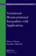 Cover: Variational-Hemivariational Inequalities with Applications - Chapman & Hall/CRC