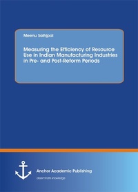 Abbildung von: Measuring the Efficiency of Resource Use in Indian Manufacturing Industries in Pre- and Post-Reform Periods - Diplomica Verlag