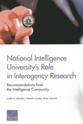 Cover: National Intelligence University's Role in Interagency Research - RAND
