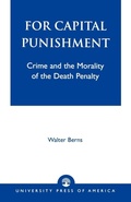 Cover: For Capital Punishment - University Press of America