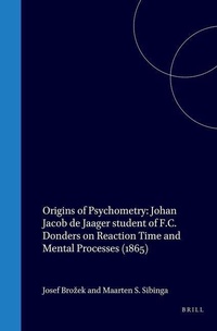 Enlarge image Cover: Origins of Psychometry - Brill | Hes & De Graaf