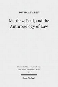 Abbildung von: Matthew, Paul, and the Anthropology of Law - Mohr Siebeck