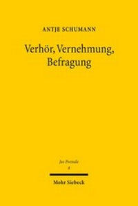 Abbildung von: Verhoer, Vernehmung, Befragung - Mohr Siebeck