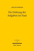 Cover: Die Ordnung der Aufgaben im Staat - Mohr Siebeck