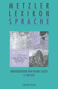Cover: Metzler Lexikon Sprache - J.B. Metzler