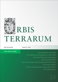 Cover: Orbis Terrarum 13 (2015) - Franz Steiner Verlag