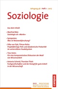 Cover: Soziologie Jg. 46 (2017) 1 - Campus
