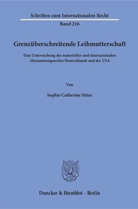 Abbildung von: Grenzüberschreitende Leihmutterschaft. - Duncker & Humblot