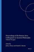 Cover: Proceedings of the Boston Area Colloquium in Ancient Philosophy - University Press of America
