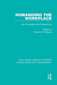 Enlarge image Cover: Humanising the Workplace - Routledge