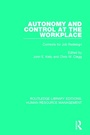Cover: Autonomy and Control at the Workplace - Routledge