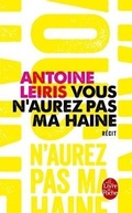 Cover: Vous n'aurez pas ma haine - Le Livre de poche
