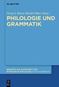 Abbildung von: Philologie und Grammatik - De Gruyter