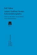 Cover: Johann Gottfried Herders Kulturentstehungslehre - Meiner