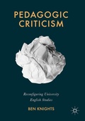 Cover: Pedagogic Criticism - Palgrave Macmillan