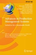 Cover: Advances in Production Management Systems. Initiatives for a Sustainable World - Springer