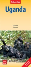 Cover: Nelles Map Landkarte Uganda - KOMPASS freytag und berndt