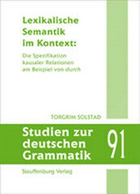 Abbildung von: Lexikalische Semantik im Kontext: - Stauffenburg