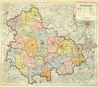 Abbildung von: Historische Karte: LAND THÜRINGEN 1951 (Plano) - Verlag Rockstuhl