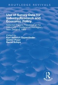 Cover: Use of Survey Data for Industry, Research and Economic Policy - Routledge