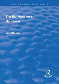 Enlarge image Cover: The Bid Manager's Handbook - Routledge