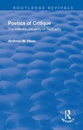 Cover: Poetics of Critique - Routledge