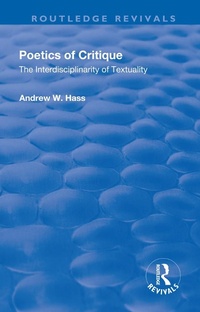 Enlarge image Cover: Poetics of Critique - Routledge
