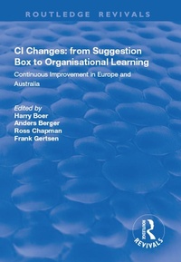Enlarge image Cover: CI Changes from Suggestion Box to Organisational Learning - Routledge