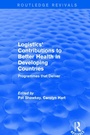 Cover: Logistics' Contributions to Better Health in Developing Countries - Routledge