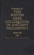 Cover: Proceedings of the Boston Area Colloquium in Ancient Philosophy - University Press of America