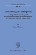 Cover: Anerkennung und ordre public - Duncker & Humblot