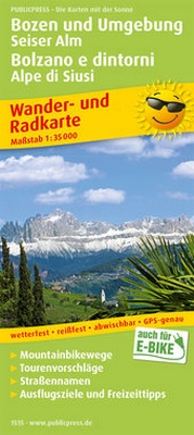 Abbildung von: Bozen und Umgebung, Seiser Alm / Bolzano e dintorni, Alpe di Siusi - Freytag-Berndt und ARTARIA