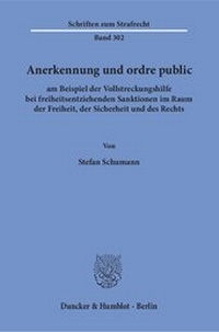 Abbildung von: Anerkennung und ordre public - Duncker & Humblot