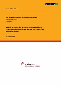 Abbildung von: Möglichkeiten der Kompetenzentwicklung. Wissensorientierung, Loyalität, Offenheit für Veränderungen - GRIN Verlag