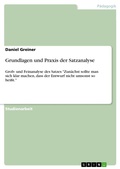 Cover: Grundlagen und Praxis der Satzanalyse - GRIN Verlag
