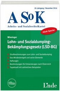Abbildung von: ASoK-Spezial Lohn- und Sozialdumping-Bekämpfungsgesetz (LSD-BG) - Linde