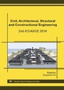 Cover: Civil, Architectural, Structural and Constructional Engineering - Trans Tech Publications Ltd