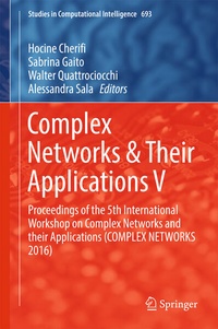 Enlarge image Cover: Complex Networks & Their Applications V - Springer