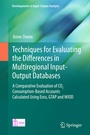 Cover: Techniques for Evaluating the Differences in Multiregional Input-Output Databases - Springer