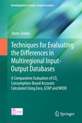 Cover: Techniques for Evaluating the Differences in Multiregional Input-Output Databases - Springer